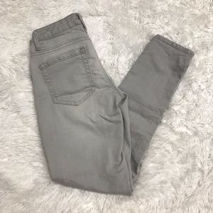 light gray low rise jeans